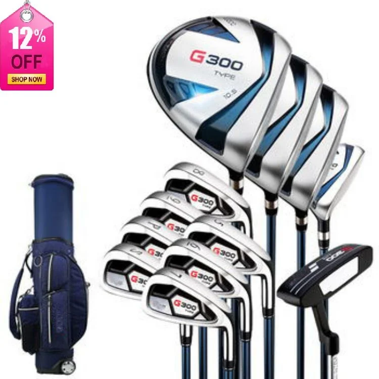 

Factory custom Logo New Golf clubs Complete Sets Golf Driver wood irons Putter Golf shaft and Clubs Bag, Blue