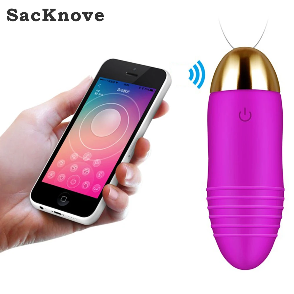 

SacKnove 4G36 Adult Sex Toy APP Smart Phone Controlled Women Wireless Vibrating Remote Control Anal Eggs Vibrator for Couple