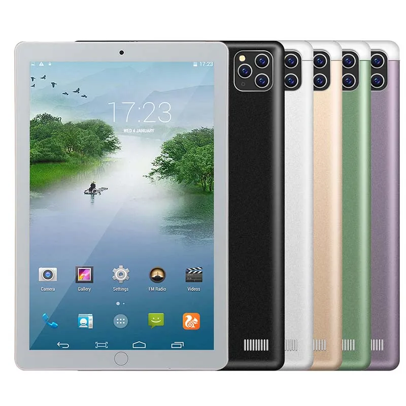 

Factory wholesale China 10 inch 3G phone call Android wifi BT GPS FM 10.1inch mediatek android tablet, Silver