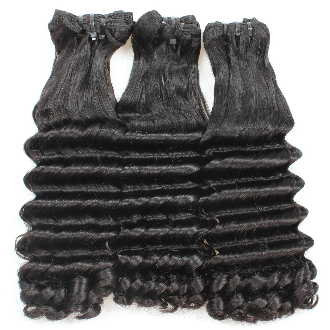 

100% wholesale price double weft bundle virgin hair weft bundles, human hair weft , curly hair, Natural colors