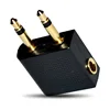 High Grade - Gold Plated Airplane Headphone / Earphone Socket Adaptor - 3.5mm Mono Jack Plugs to 3.5mm Stereo Jack Socket