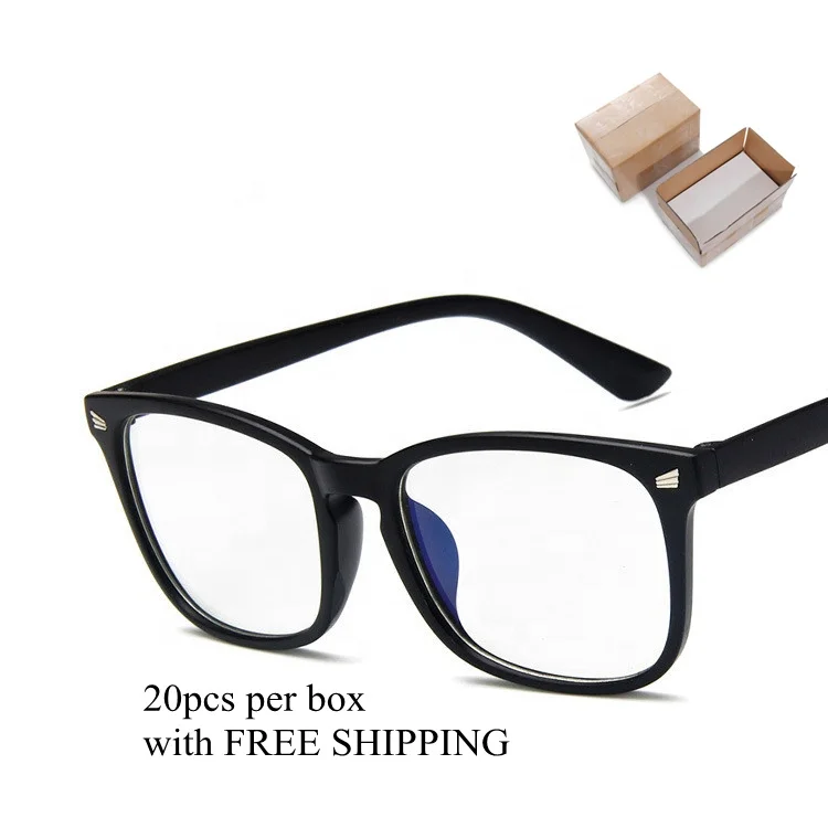 

FREE SHIPPING Korean Trend classic meter nail flat optical frame fashion retro 20pcs per box blue light blocking glasses