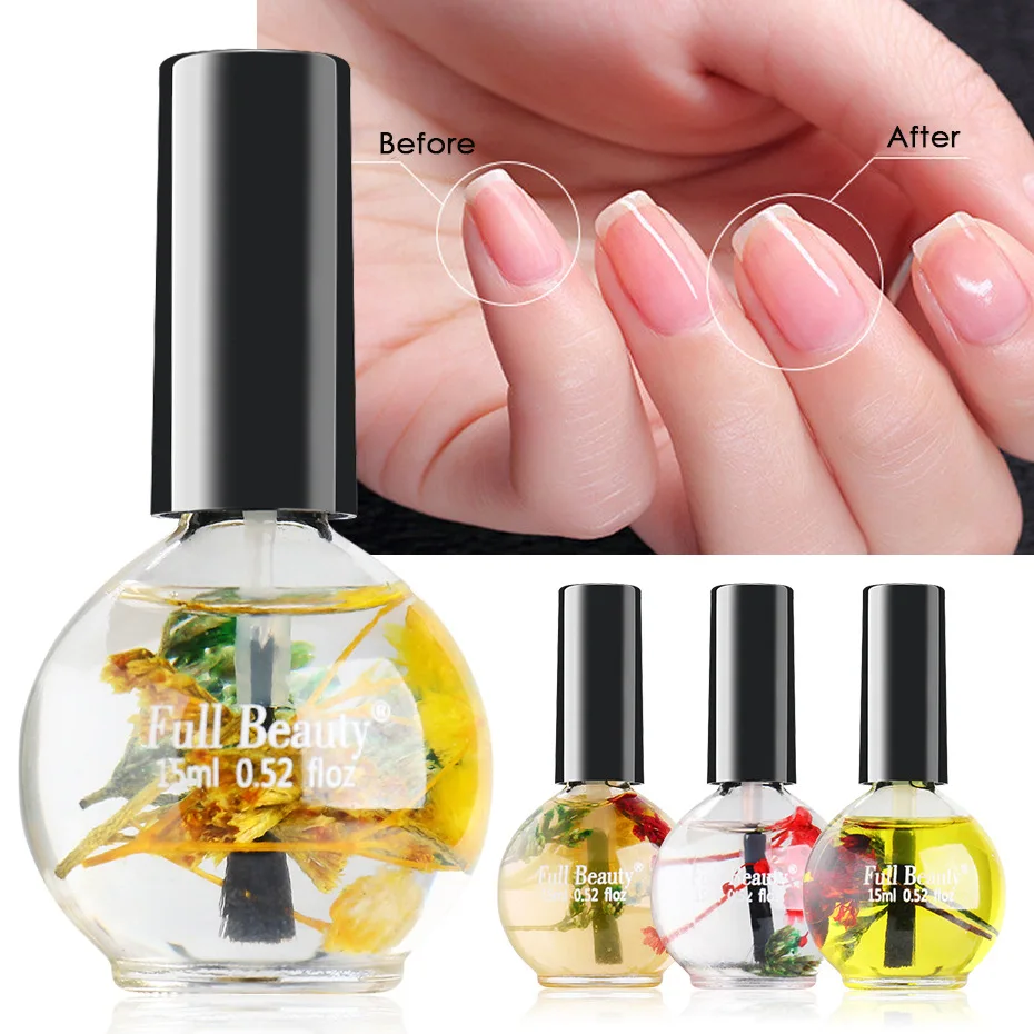 

Dried Flowers Softener Nutritional Cuticle Oil Treatment Nutritious Gel Polish 1 Bottle 15ml Cuticle Nail Art Tool Nail Care