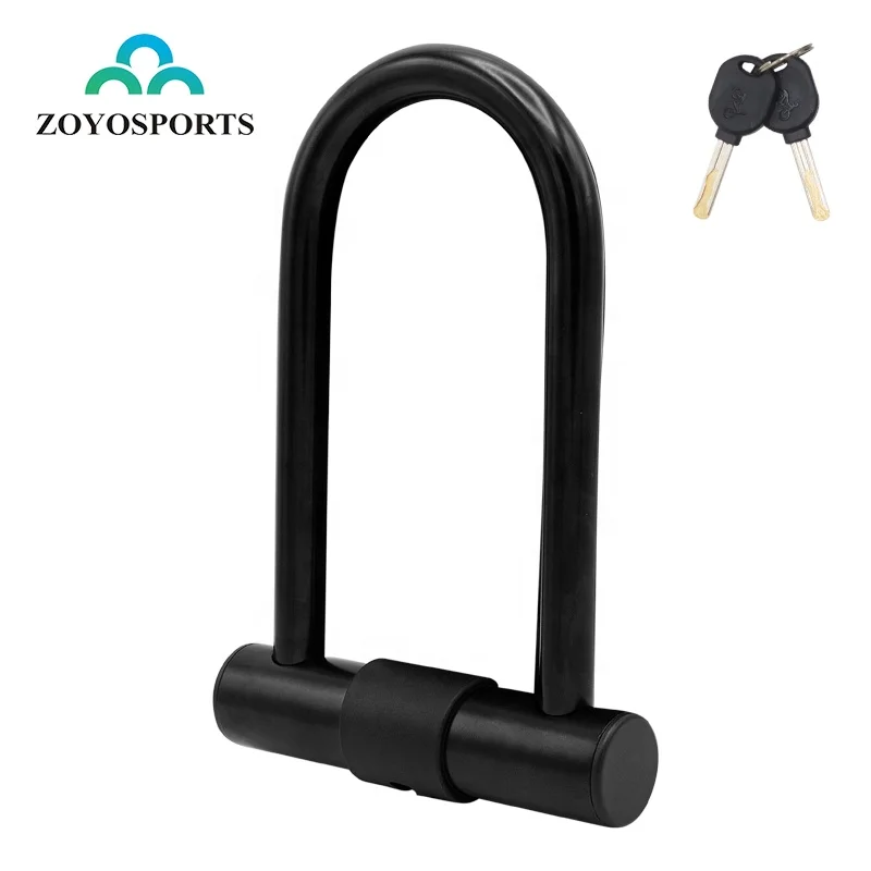

Anti-Theft Security Road Mountain Cycle Bicycle Key Lock Safe Alloy Steel U Shaped Bike Lock, Black/blue/orang