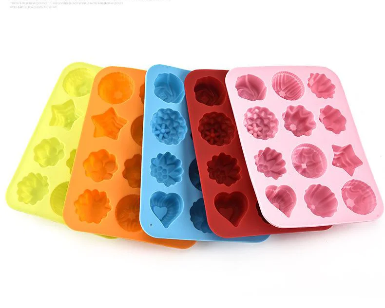 

Kichen Accessories Cavity Silicone Flower Rose Chocolate Cake Soap Mold Baking Ice Tray Mould Ice Cube Tray Forma De