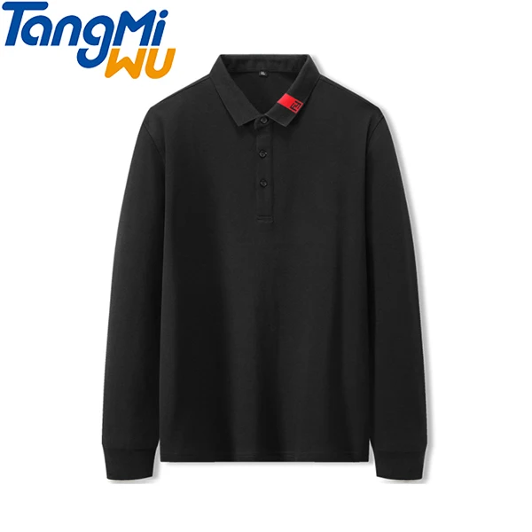 

WMU 2021 Lapel men t-shirts workwear golf clothes Long sleeved polo shirt custom polo shirt embroidery polo shirt