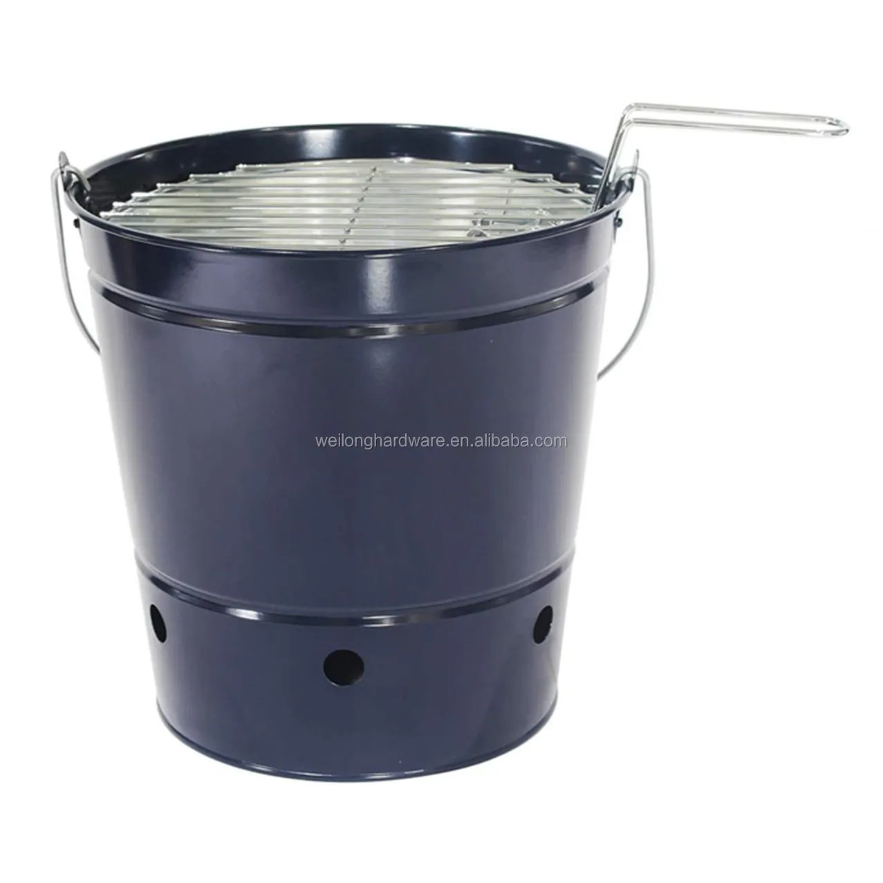 Charcoal Grill Bucket Portable Small Outdoor Bbq Bucket Grill For Camping Travel Picnics And