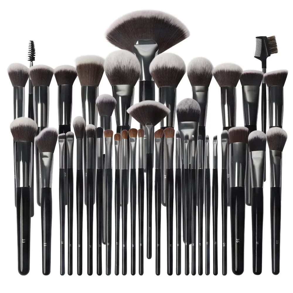 Wholesale Professional Private Label ABS Quality Makeup Brush Set Natural Hair Makeup Brush Set 36 Pcs Makeup Brush Set