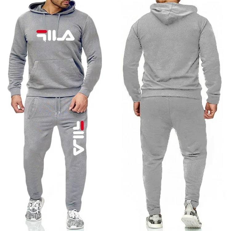 

wholesale men's hoodie suit printed fleece sportswear suit sweater factory direct customization logo, Picture display