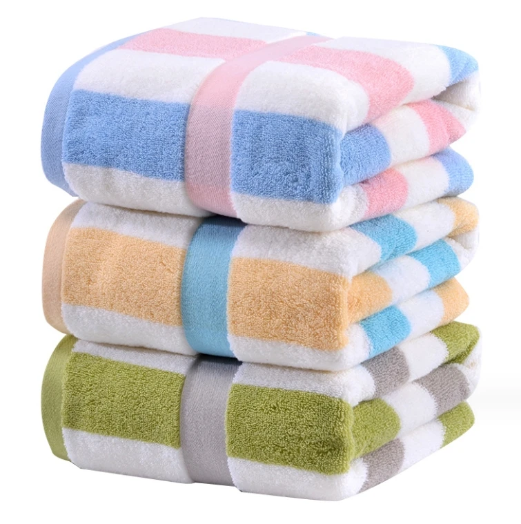 100% Cotton Striped Bath Towel Beach Towel