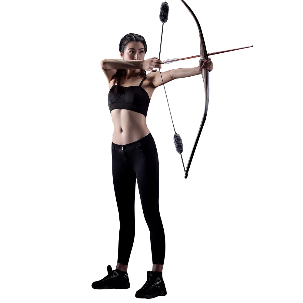 

Wholesale Wooden longbow Black hunter traditional bow for beginner and women