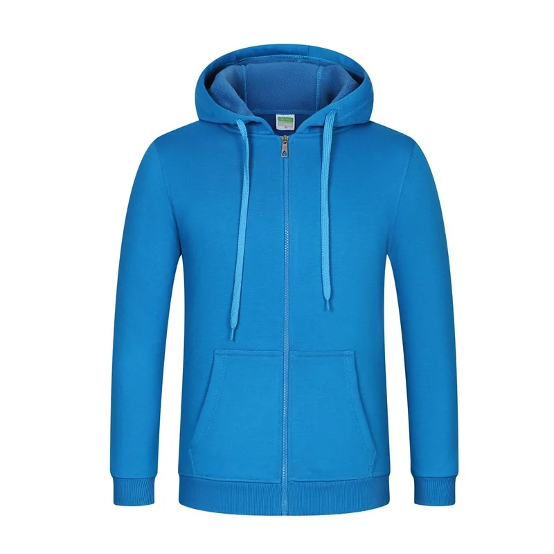 

Custom logo casual wear pocket mens plain full face zip oversized hoodie, Black, red, blue, yellow,orange, light blue