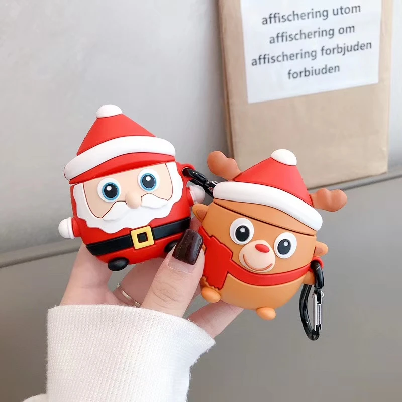 

Hot Sale Christmas Design Cartoon Funny Silicone Cover Case for Airpods