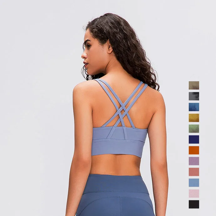 

Aipa Apparel Gym Wear Yoga Top Cross Back Sports Bras Sexy High Impact Comfortable Sports Bra