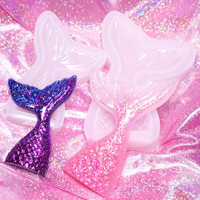 

T919 Mermaid Silicone mold Fish tail Flip fondant cake Epoxy resin mold