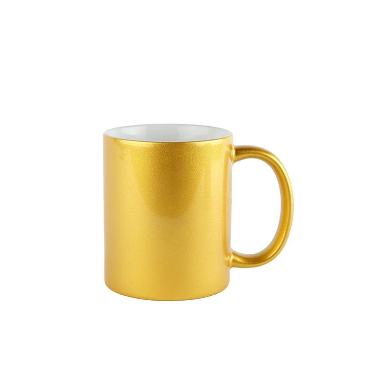 

Flash Ceramic ring Color Gold custom cup sublimation for mug, 3 colors