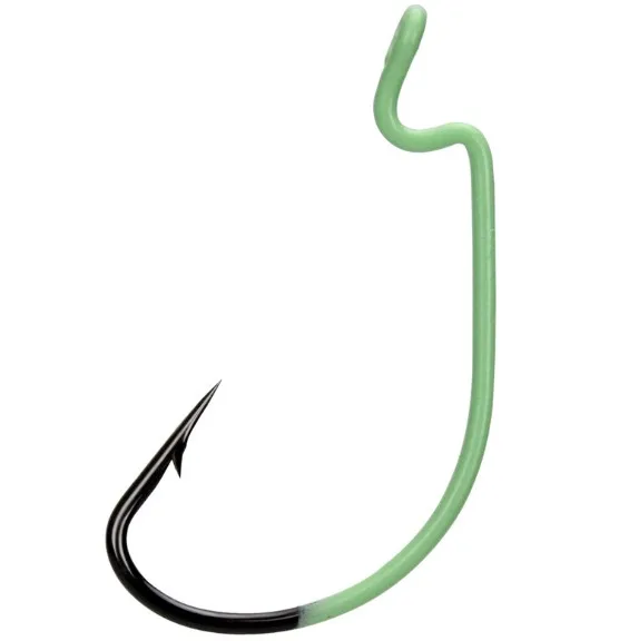 

2021 New Hooks For Fishing Hook Set Tackle Offset Carp Carbon-Steel Wide for Soft Worm Lure, Green