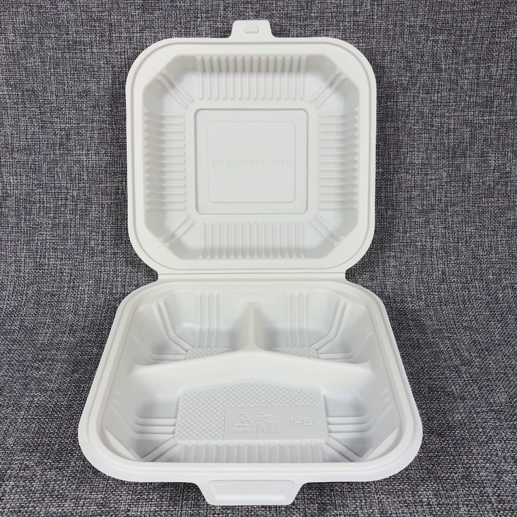 

R06 15%off biodegradable cornstarch corn starch food container disposable lunch box tableware dinner set plastic packaging, Various colors