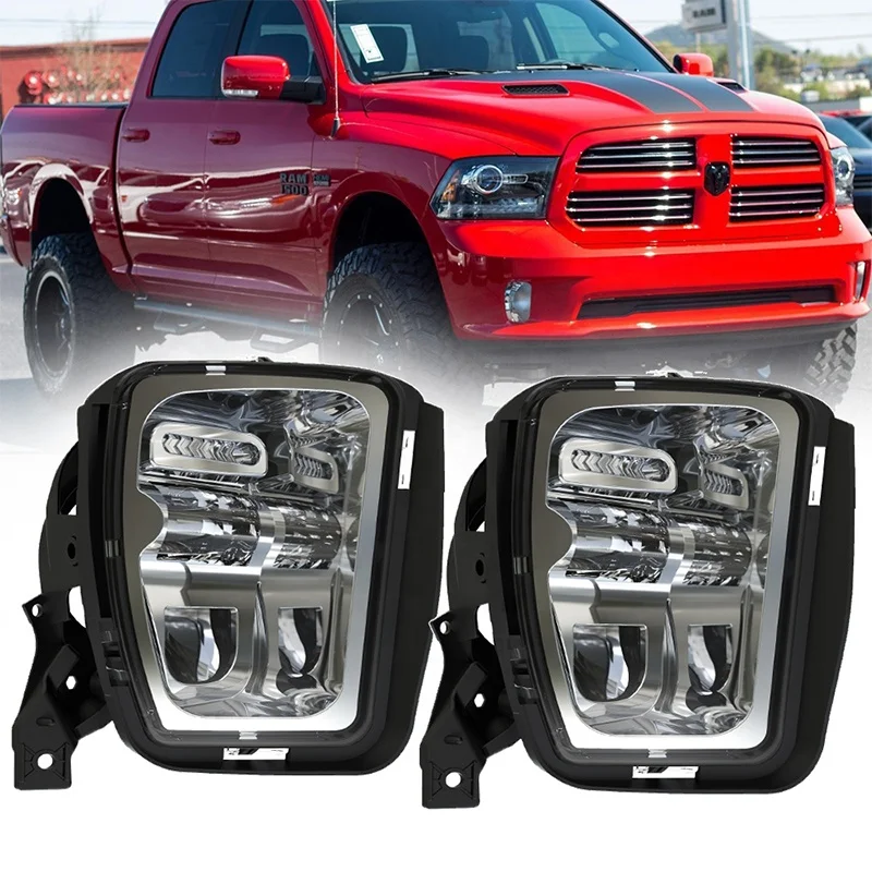 48W Auxiliary Led Fog Lamps Replacement for Dodge Ram 1500 Pickup 2013 2014 2015 2016 2017 2018