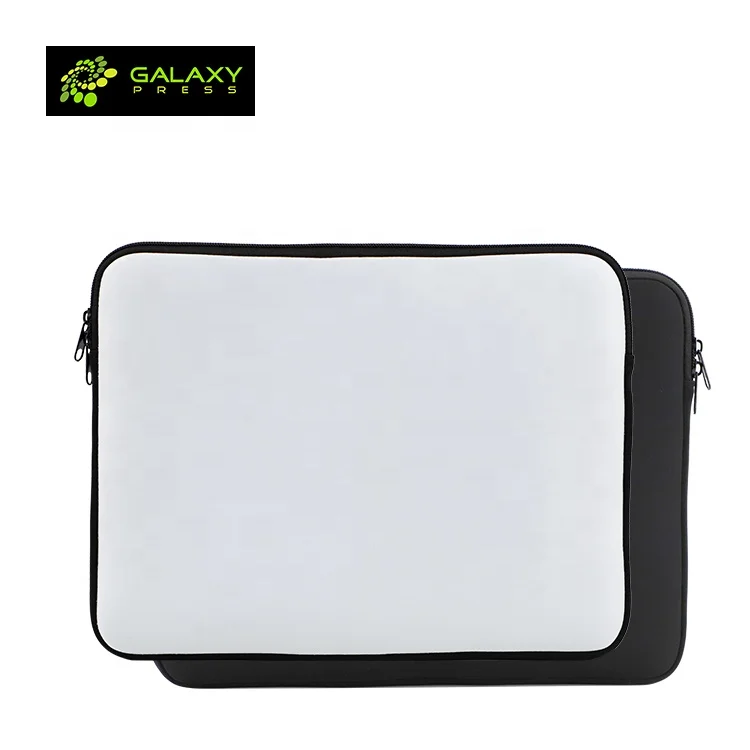 

New Arrival Neoprene Sublimation Laptop Sleeve Case 14" white blank bag, White;neon green;neon pink