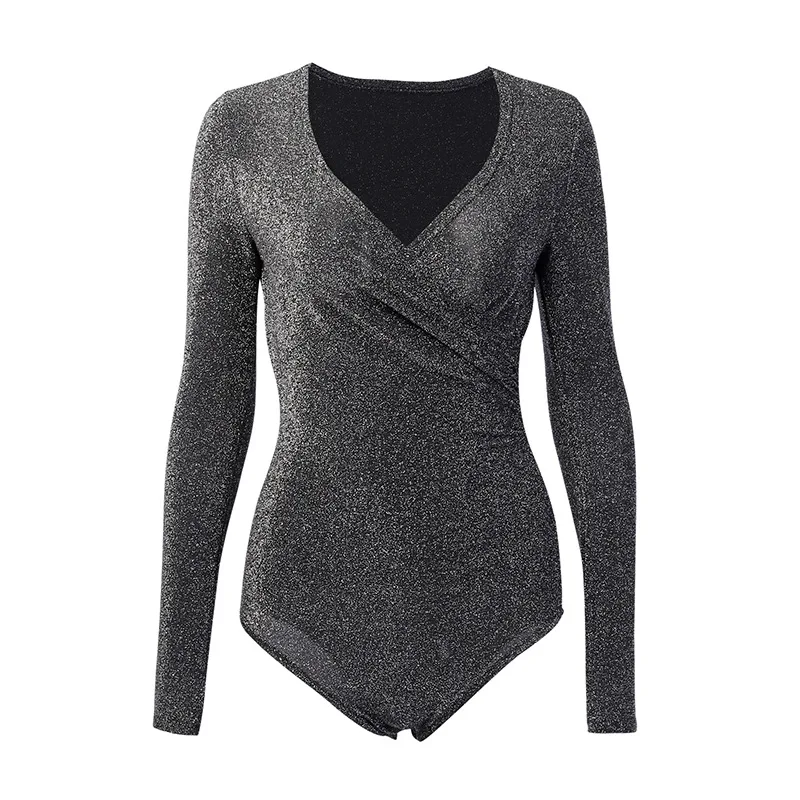 

2020 new arrivals spring & summer solid color long sleeve women bodysuit