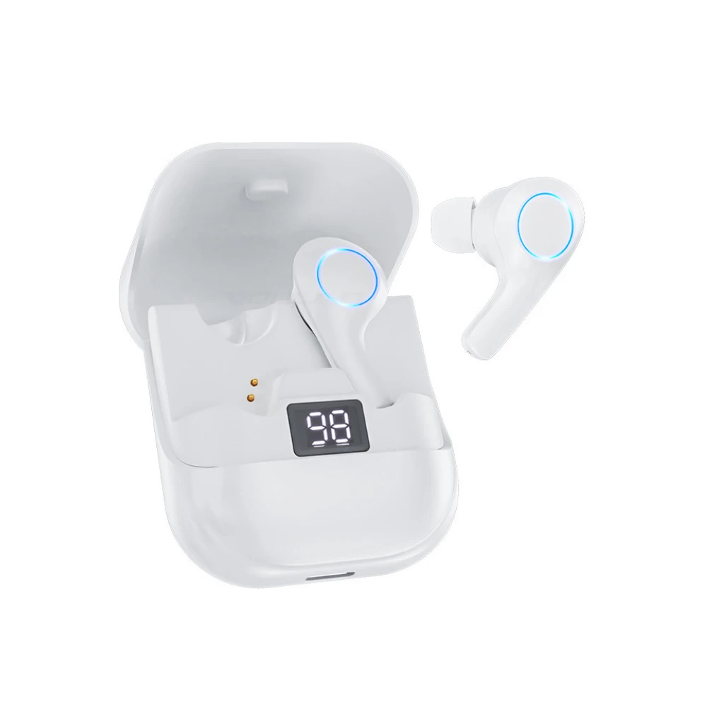 

Droopshipping Wireless BT in-ear Headphone smart touch sport earplugs, Black,white