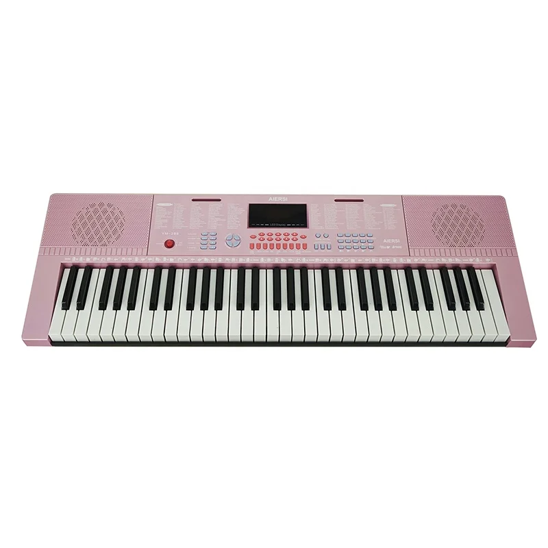 

Chinese Aiersi Brand Wholesale price student used Electronic Organ 61 Keys Keyboard Piano For Sale, Black,pink