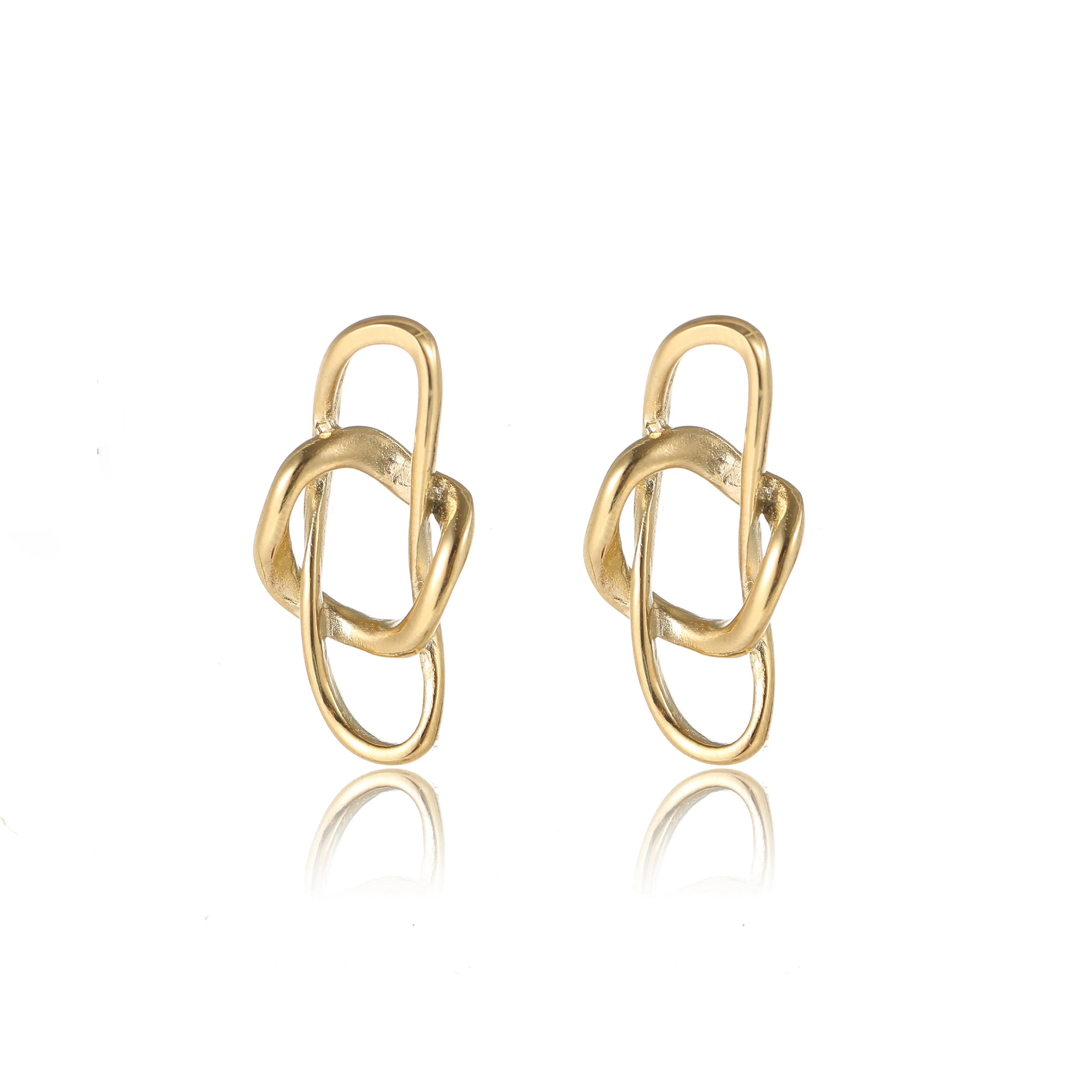 

Female Fashion Stainless Steel Gold Plated Hollow Square Cross Gold Plated Pendant For Men