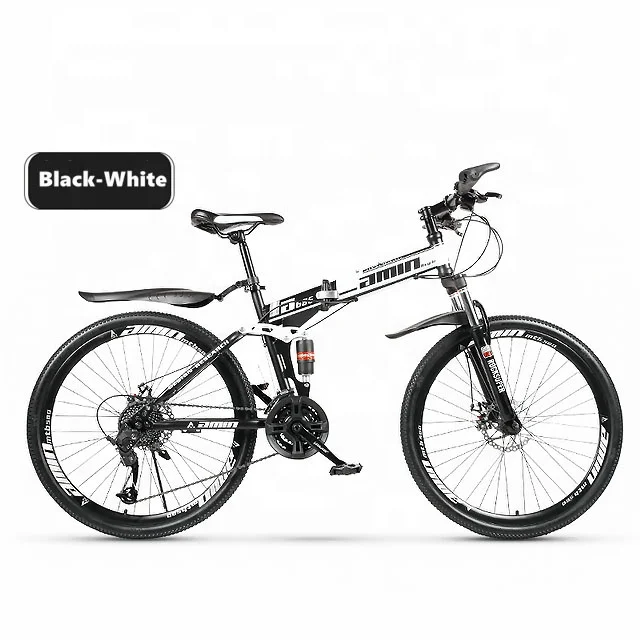 

China cheap wholesale high-carbon steel cool sport bicycle folding mountain bike/mountain bike bicycle, Red black white blue