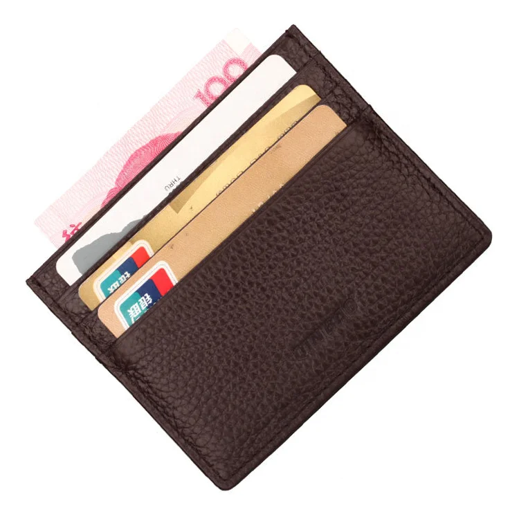 

Luxury real leather mens id credit atm card holder with custom logo, Black, brown,red,pink or as you like