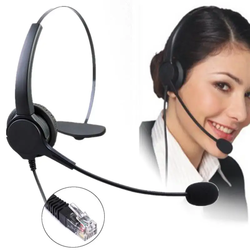 

Hot sell head wearing call center headset binaural headphones call center headset for business center, Black,customized