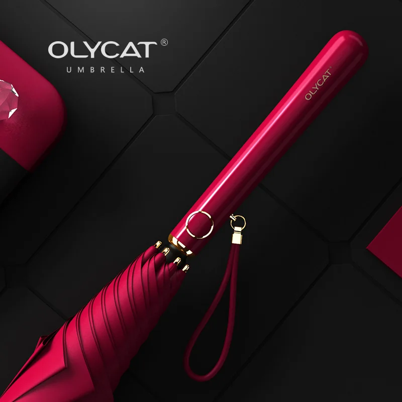 

Olycat Elegant Women Umbrella Anti UV Long Designer Umbrella Rain Women Outdoor Golf Sun Umbrellas Girls Windproof Beach Parasol