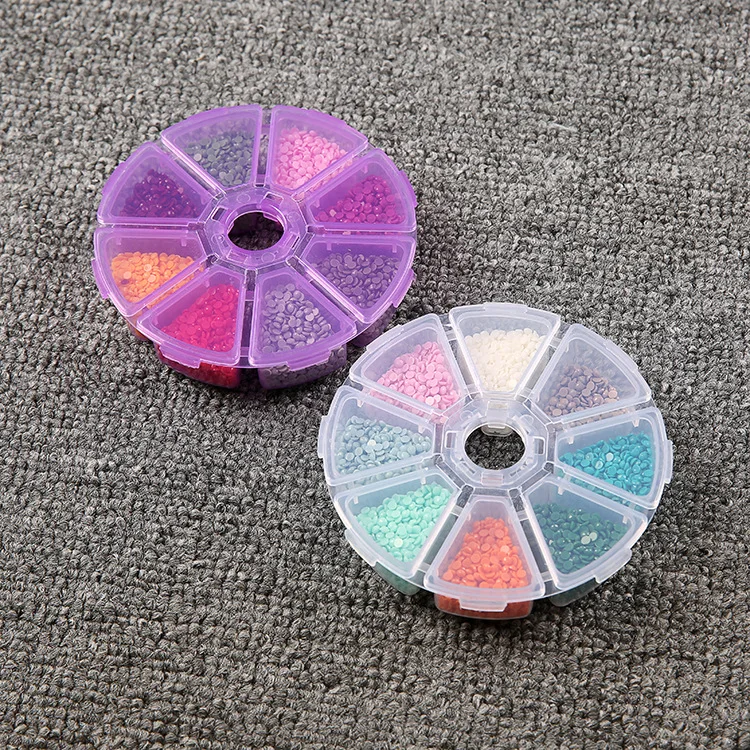 

Jewelry Storage Box Pp Material Round 8 Grid Plastic Storage Box Jewelry Diy Nail Earring Storage Box