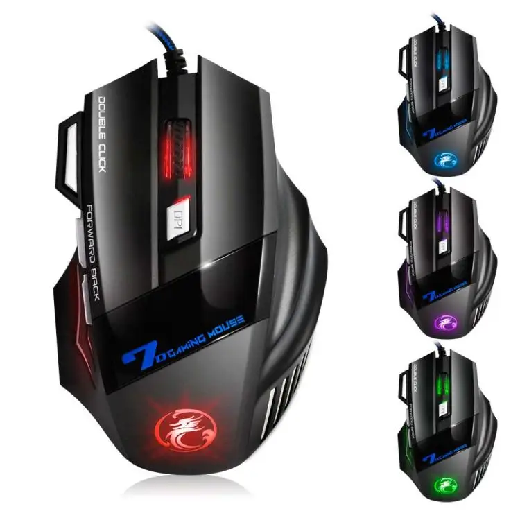

Computer Mouse Gamer Ergonomic Gaming Mouse Usb Wired Game Mause 2400 Dpi Silent Mice With Led Back light Mouse, 2 color