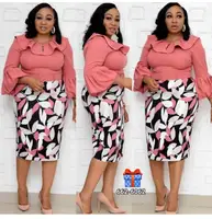 

Women Fashion Latest Office Lantern Sleeve Casual Dresses Africa Ladies Clothes