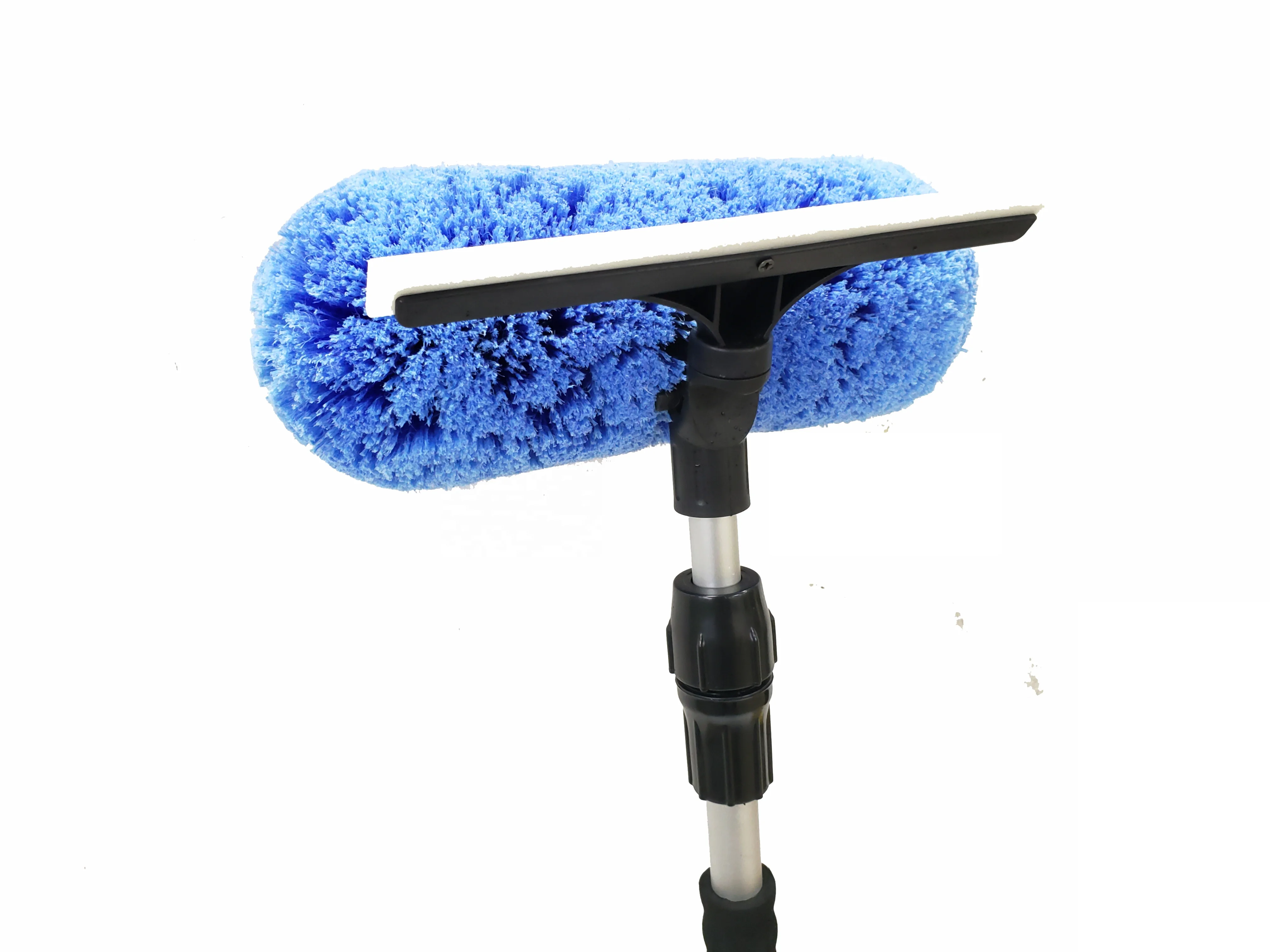 Flow Thru Telescoping Pole Wash Car Brush & Squeegee 360 Degree ...