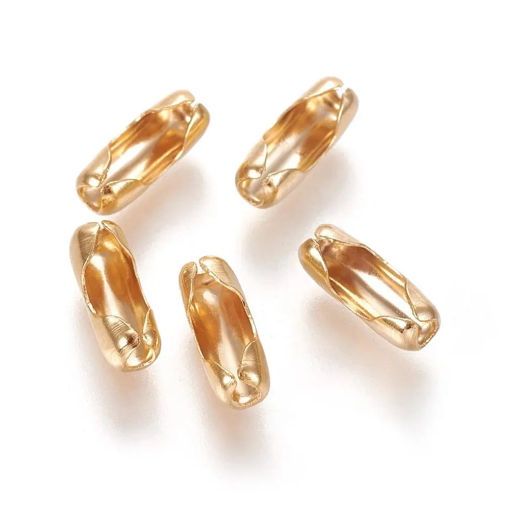 

Pandahall Golden 304 Stainless Steel Ball Chain Connectors, Golden color