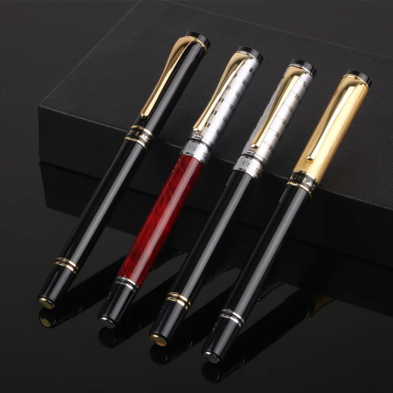 

Shiny Black Business Executive VIP Fountain pen Socket Neutral Metal High-end Signature Metal Fountain Pen