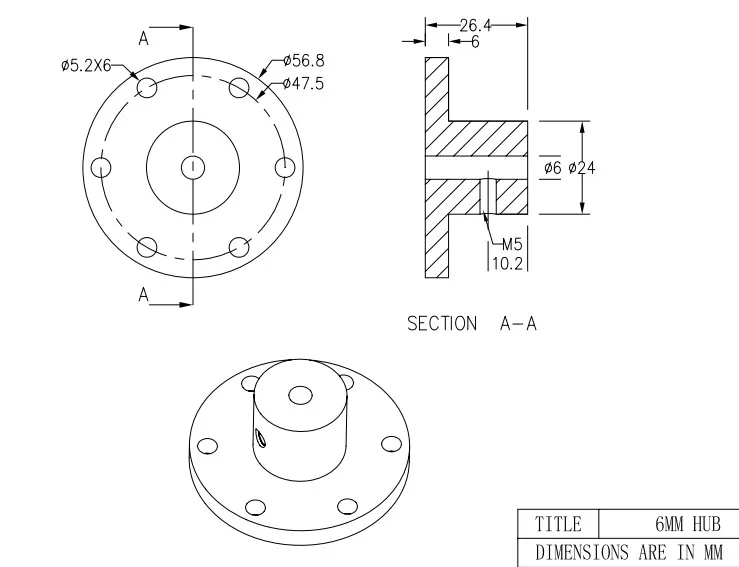 Mounting Hubs For Shaft 6mm 8mm 10mm 12mm 16mm Universal Aluminum ...