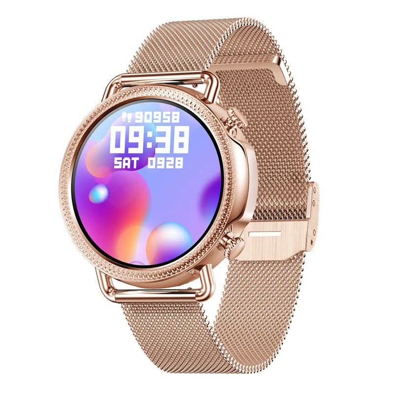 

V25 Women Smart Watch Silica Metal Band Wrist Temperature Bracelet Waterproof Blood Pressure Clock Smartwatch