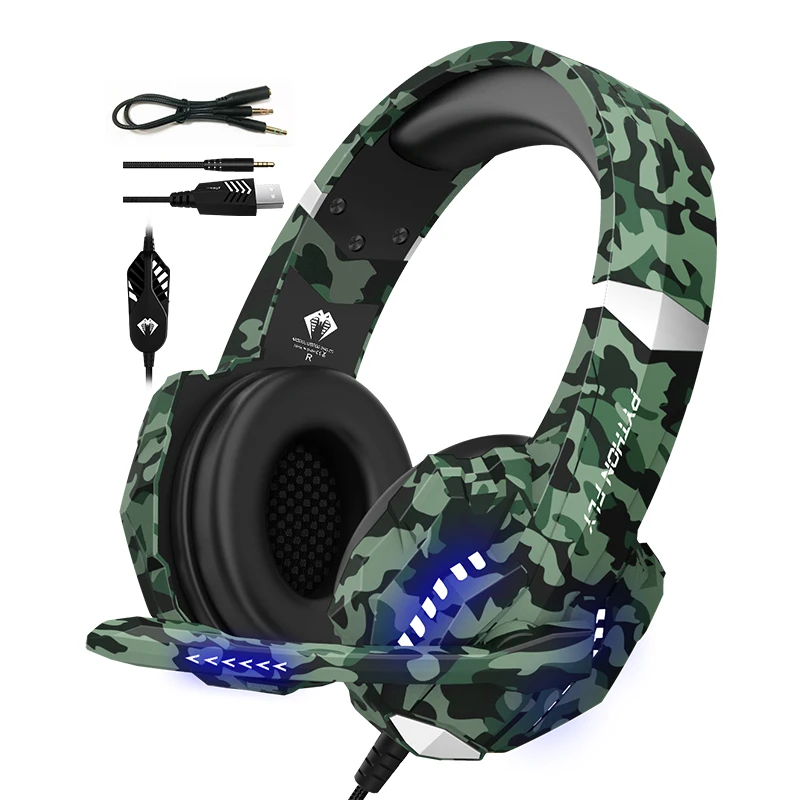 

Hot Sale Professional USB Noise Cancelling PS4 Gamer Headphones Wired LED Gaming Headset With External Microphone For Comput PC