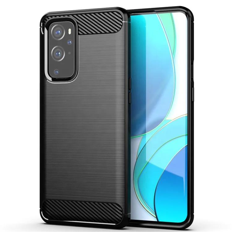 

Hot popular premium soft TPU carbon fiber brushed shockproof beautiful mobile phone back cover case for OnePlus 9 pro