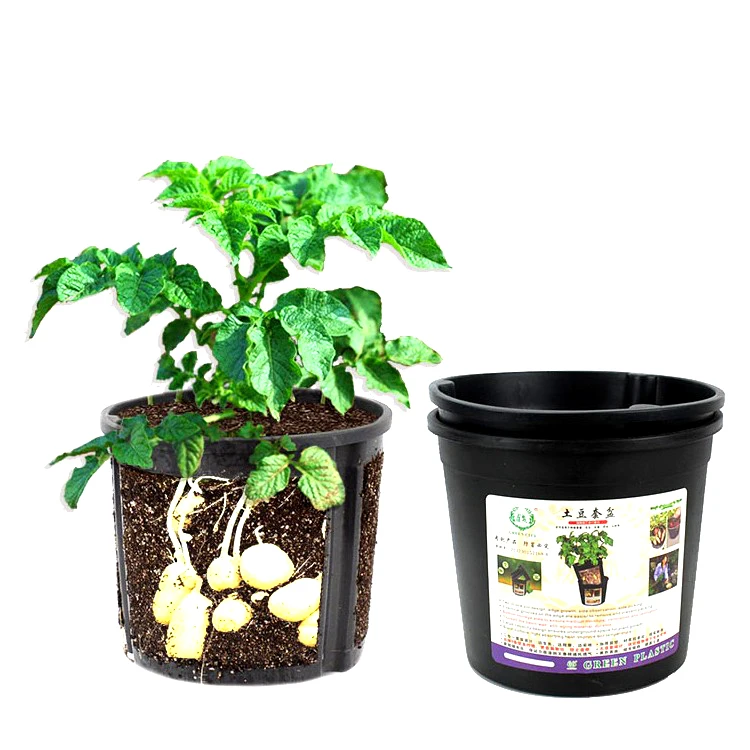 

Skyplant Potato Grow Container Pot DIY Planter PP Planting Vegetable Gardening Vegetable Pot Planting Grow Bag Garden Tool, Black/green/red