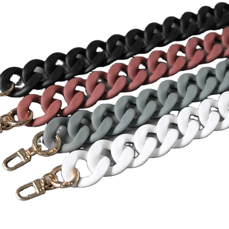 

High Quality Cheap Price Wholesale Ladies Bag Accessories Colorful Acrylic Strap Chains, As picture