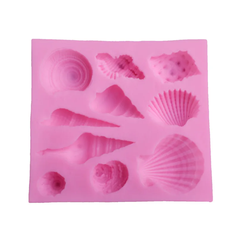 

0041 Various types of Conch and shellfish molds DIY sugar silicone cake tools molds cake decoration silicone cake tools molds
