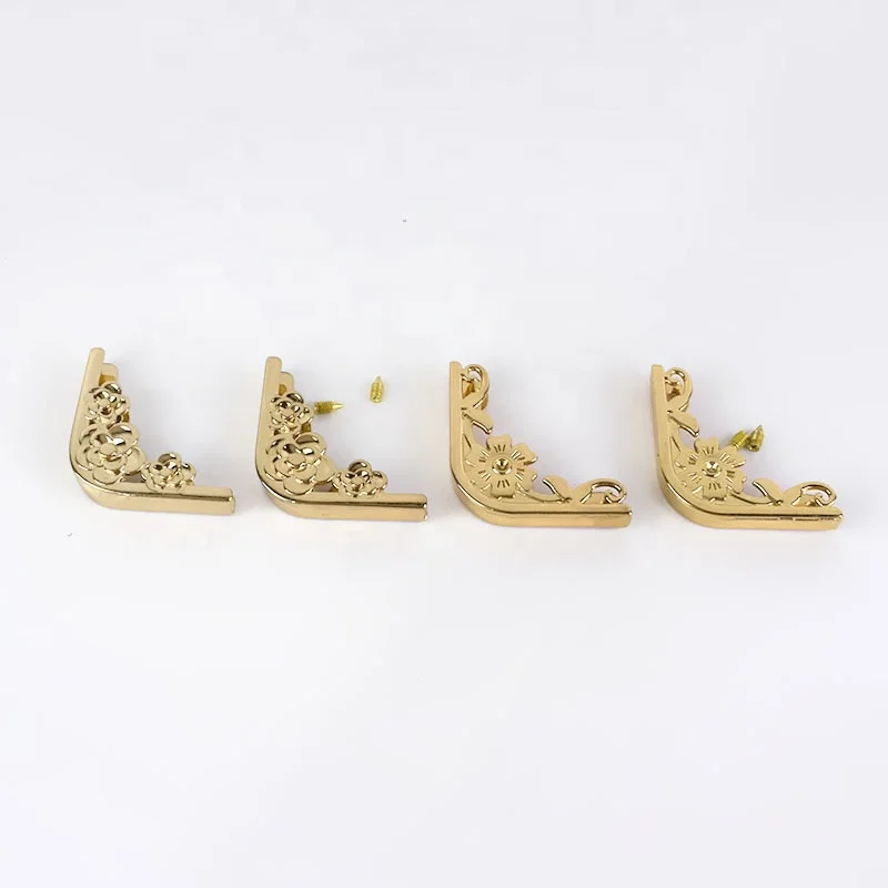 

Meetee BF057 Luggage Parts Handbag Alloy DIY Accessories Bag Corner Protector, Gold