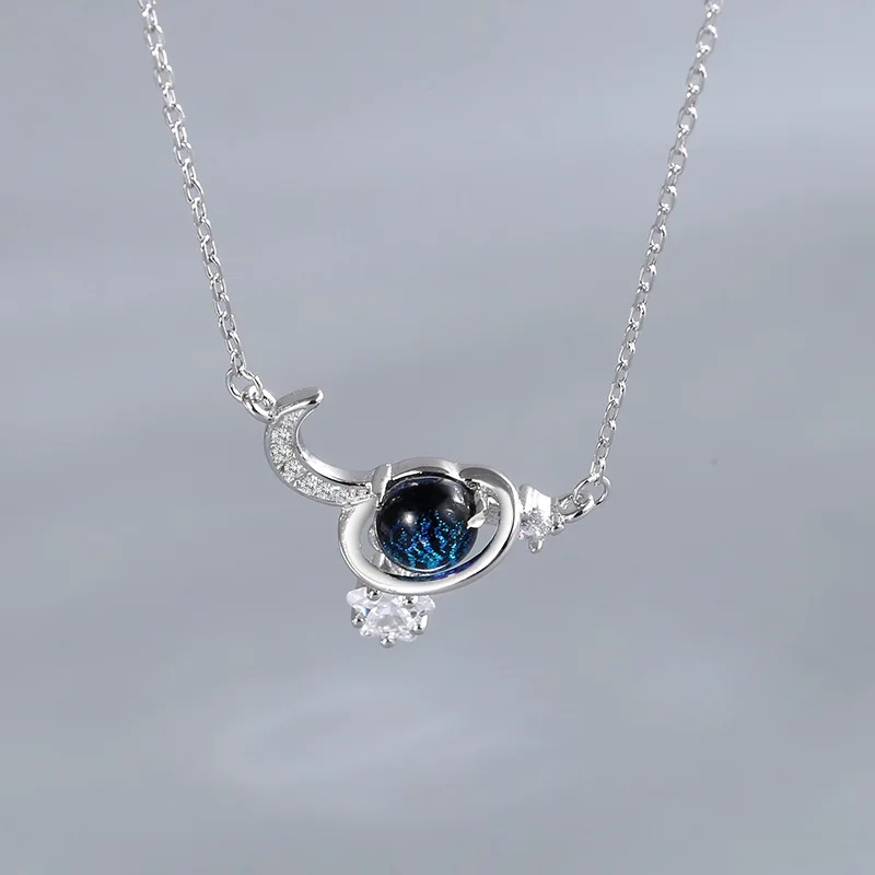 

2021 latest sterling silver custom necklace style female jewelry clavicle chain ladies accessories, Picture