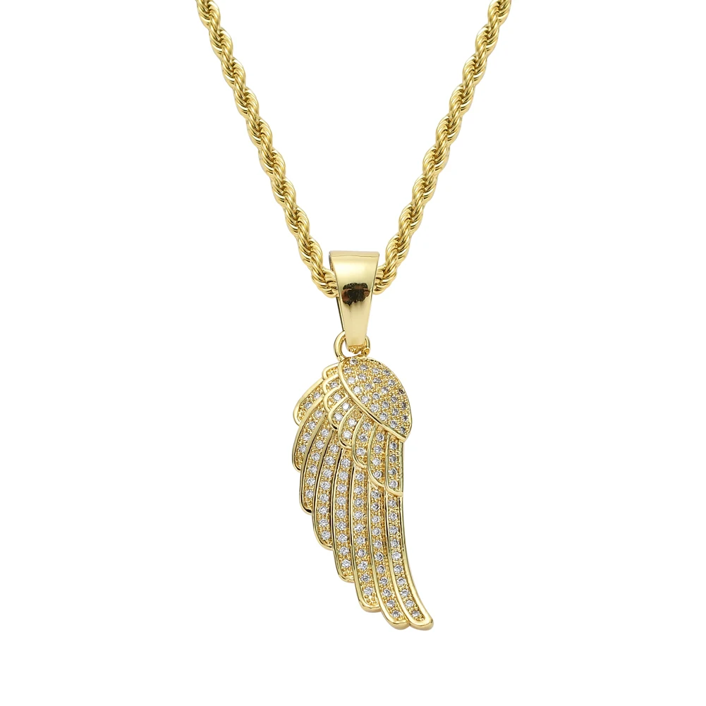 CN161 Brass Setting  CZ Pendant Iced Out Cubic Zircon Necklace Hip Hop Gift Jewelry Bling Bling