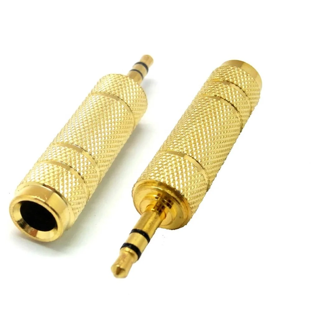 

3.5mm Male to 6.5mm 1/4" Female Jack Plug Stereo Headphone Microphone Audio Adapter Converter AV Gold Plated Adapters