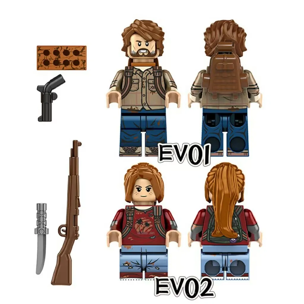 

Movie TV Season The Last of US Ellie Joel Tess Bill Mini Bricks Figure Building Block Figure Collect Plastic MOC Toy EV01 EV02